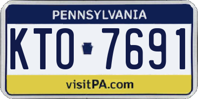 PA license plate KTO7691