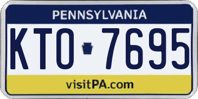 PA license plate KTO7695
