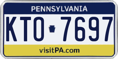 PA license plate KTO7697