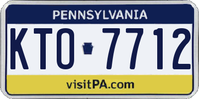PA license plate KTO7712