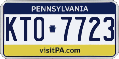 PA license plate KTO7723