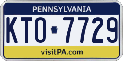 PA license plate KTO7729