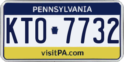 PA license plate KTO7732