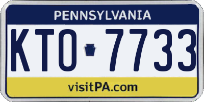 PA license plate KTO7733