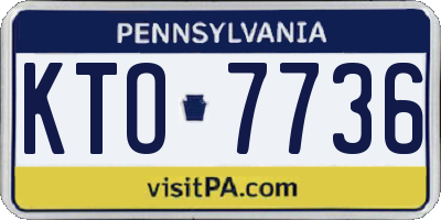 PA license plate KTO7736