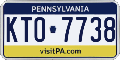 PA license plate KTO7738