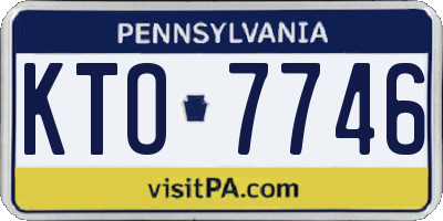 PA license plate KTO7746