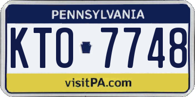 PA license plate KTO7748