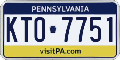 PA license plate KTO7751