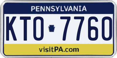 PA license plate KTO7760