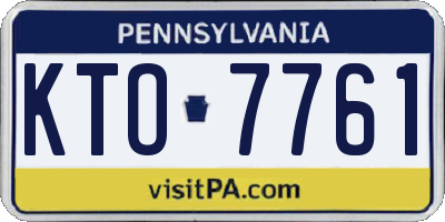 PA license plate KTO7761