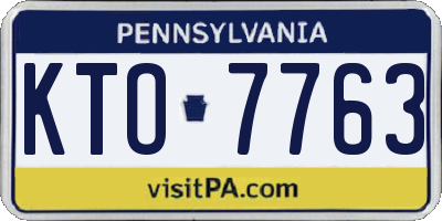 PA license plate KTO7763
