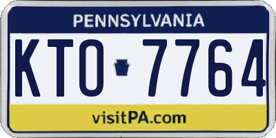 PA license plate KTO7764