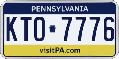 PA license plate KTO7776
