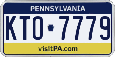 PA license plate KTO7779