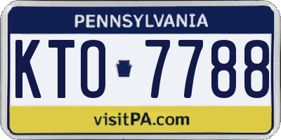 PA license plate KTO7788
