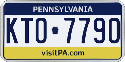 PA license plate KTO7790
