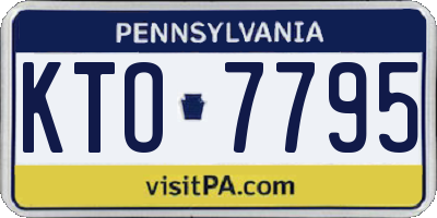 PA license plate KTO7795