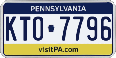 PA license plate KTO7796