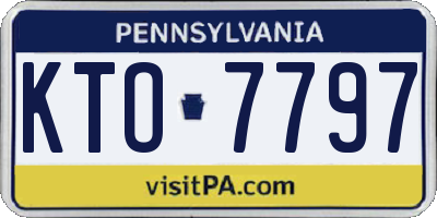 PA license plate KTO7797