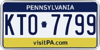 PA license plate KTO7799