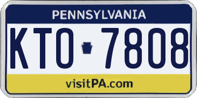 PA license plate KTO7808