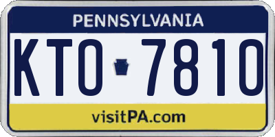 PA license plate KTO7810