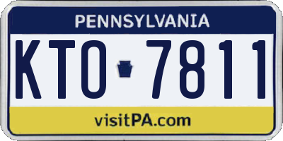 PA license plate KTO7811