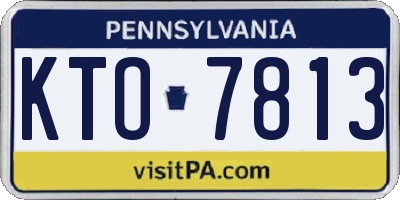 PA license plate KTO7813