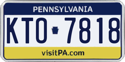 PA license plate KTO7818