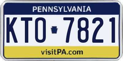 PA license plate KTO7821