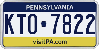 PA license plate KTO7822