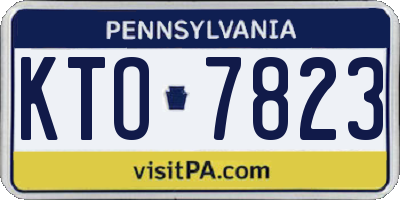 PA license plate KTO7823