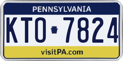 PA license plate KTO7824