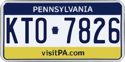 PA license plate KTO7826