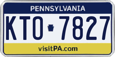 PA license plate KTO7827
