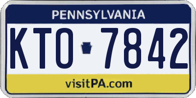 PA license plate KTO7842