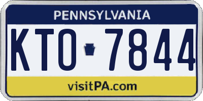 PA license plate KTO7844