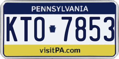 PA license plate KTO7853