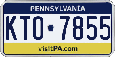 PA license plate KTO7855