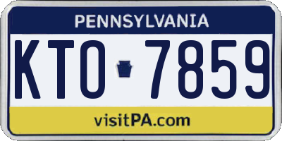 PA license plate KTO7859