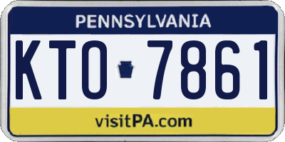 PA license plate KTO7861