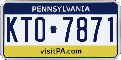 PA license plate KTO7871