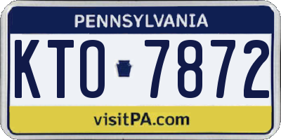 PA license plate KTO7872