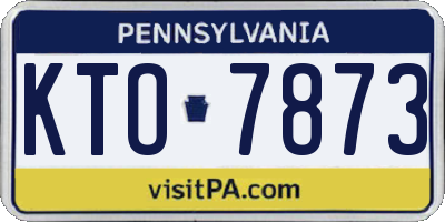 PA license plate KTO7873