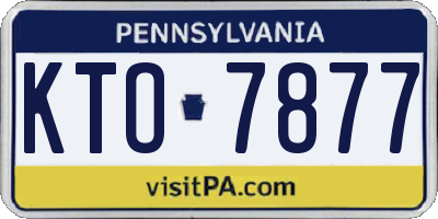 PA license plate KTO7877