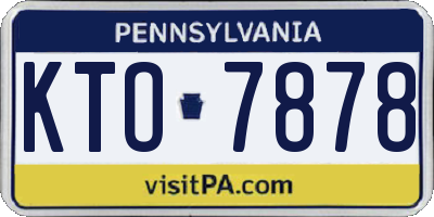 PA license plate KTO7878