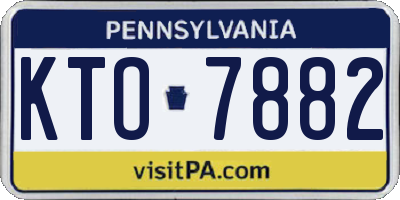 PA license plate KTO7882
