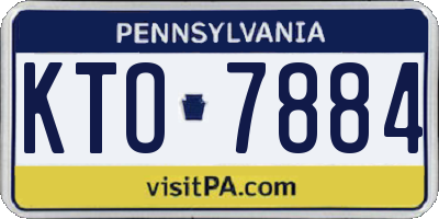 PA license plate KTO7884