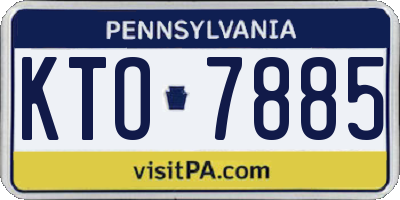 PA license plate KTO7885